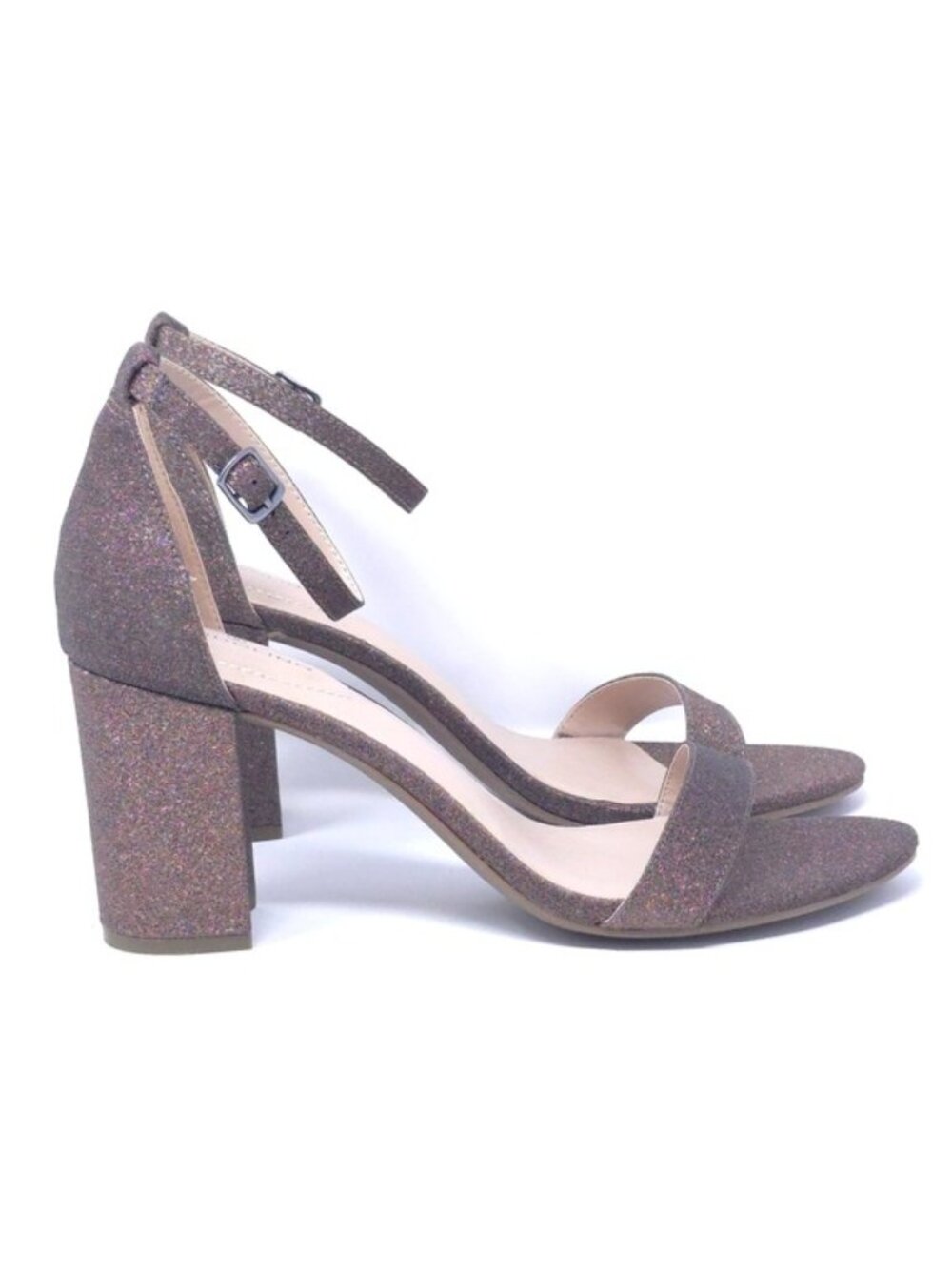Bandolino Armory Bronze Glitter Strappy Heeled Sandals Size 10M - Picture 7 of 12